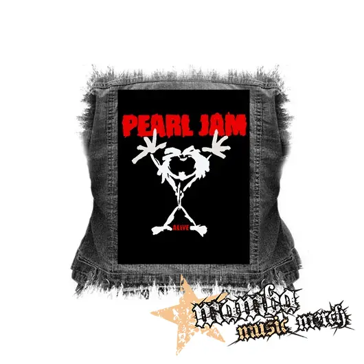 PEARL JAM - Alive Red Black - chrbtová nášivka (36 x 27 cm)