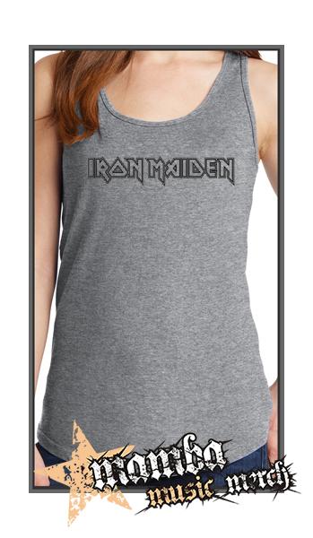 IRON MAIDEN - Logo Black - Ladies Vest Top - šedé