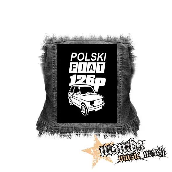 POLSKI FIAT 126p - chrbtová nášivka (36 x 27 cm)