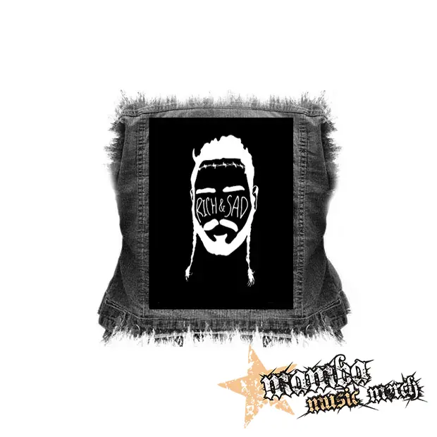 POST MALONE - Rich & Sad - chrbtová nášivka (36 x 27 cm)