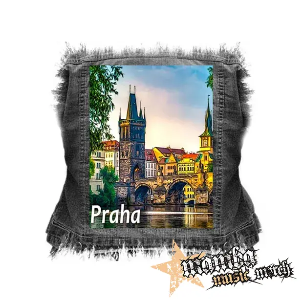 PRAHA - Poster Motive 1 - chrbtová nášivka (36 x 27 cm)