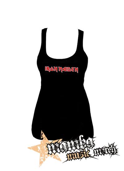 IRON MAIDEN - Logo Red White - Ladies Vest Top