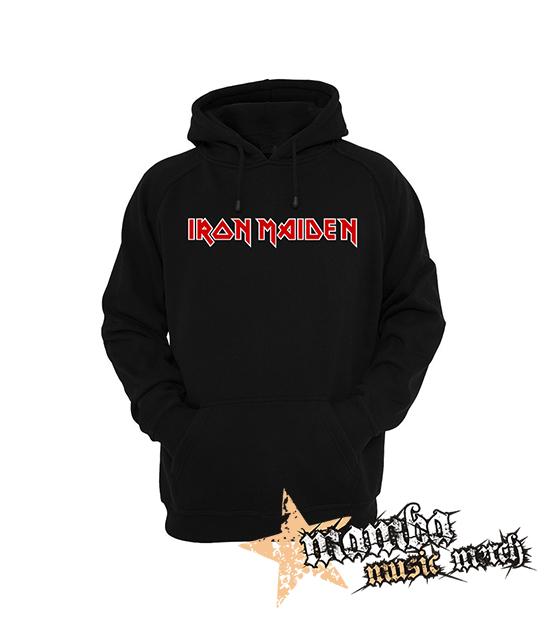 IRON MAIDEN - Logo Red White - čierna detská mikina