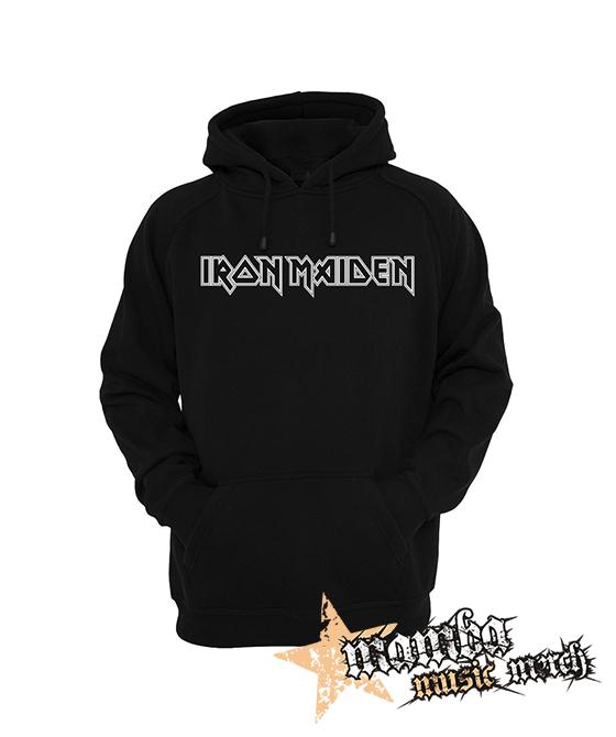 IRON MAIDEN - Logo White - čierna detská mikina