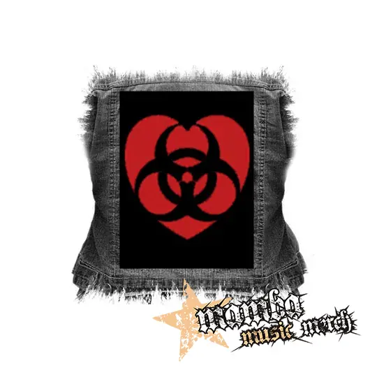 RADIOACTIVE HEART - chrbtová nášivka (36 x 27 cm)