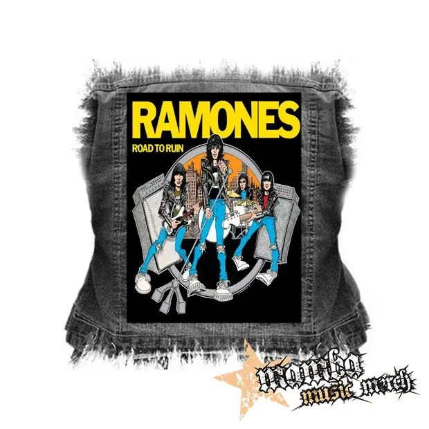 RAMONES - Road To Ruin - chrbtová nášivka (36 x 27 cm)
