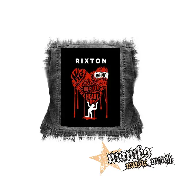 RIXTON - Me And My Broken Heart - chrbtová nášivka (36 x 27 cm)