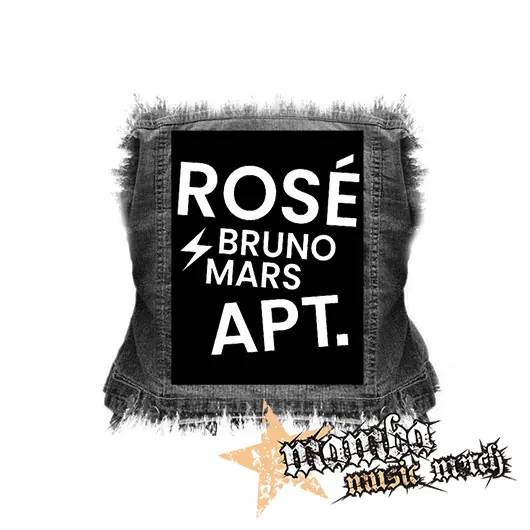 ROSÉ & BRUNO MARS - APT - Motive 1 White - chrbtová nášivka (36 x 27 cm)