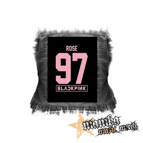 ROSÉ 97 - BLACKPINK - Pink Number Years - chrbtová nášivka (36 x 27 cm)