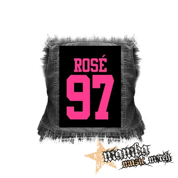 ROSÉ 97 - Pink Logo - chrbtová nášivka (36 x 27 cm)