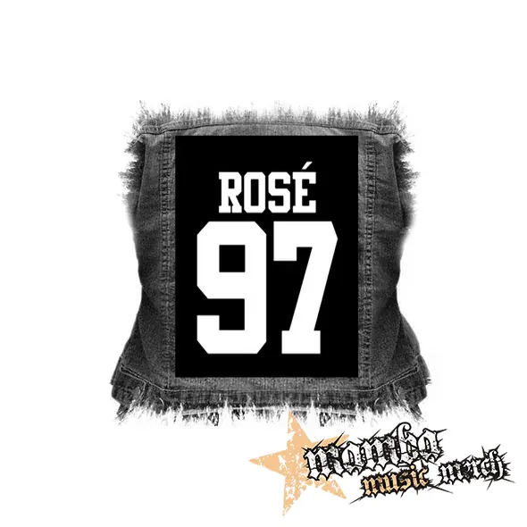 ROSÉ 97 - White Logo - chrbtová nášivka (36 x 27 cm)