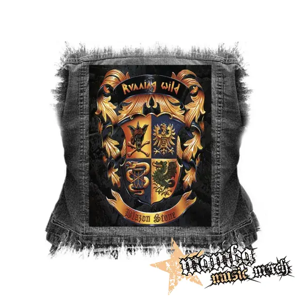 RUNNING WILD - Blazon Stone - chrbtová nášivka (36 x 27 cm)