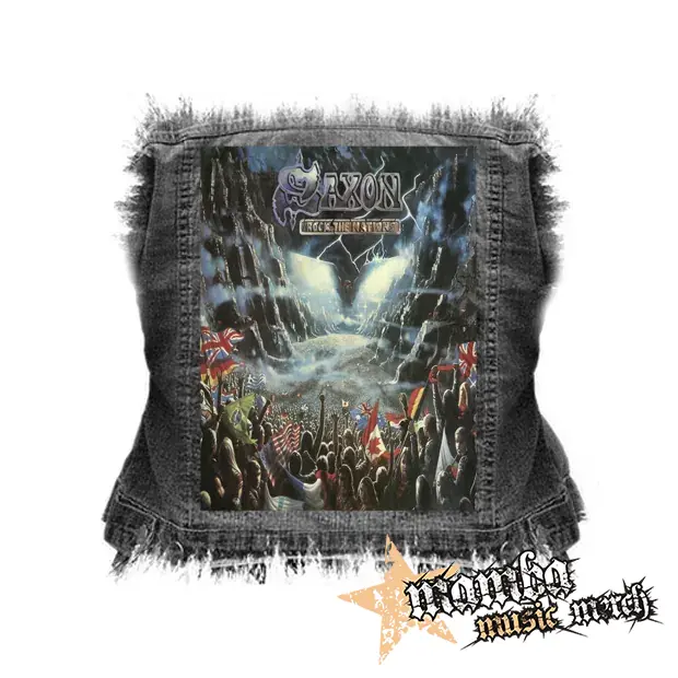 SAXON - Rock The Nations - chrbtová nášivka (36 x 27 cm)