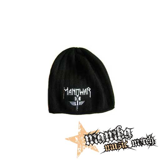 Čierna zimná čiapka MANOWAR - Logo Beanie