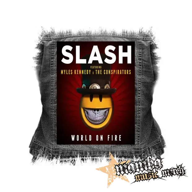 SLASH - World on Fire - chrbtová nášivka (36 x 27 cm)