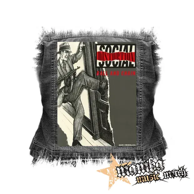 SOCIAL DISTORTION - Ball and Chain EP - chrbtová nášivka (36 x 27 cm)