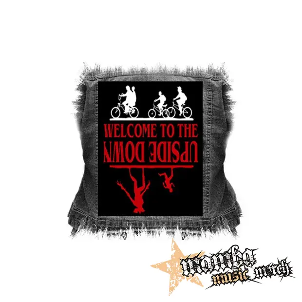 STRANGER THINGS - Welcome To The Upside Down - chrbtová nášivka (36 x 27 cm)