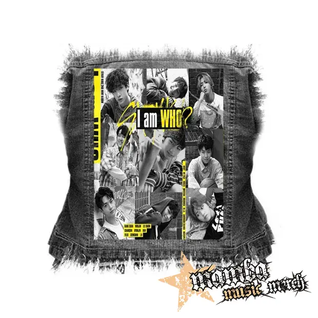 STRAY KIDS - I am WHO - chrbtová nášivka (36 x 27 cm)