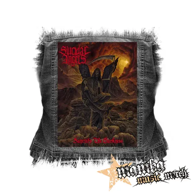SUICIDAL ANGELS - Sanctify the Darkness - chrbtová nášivka (36 x 27 cm)