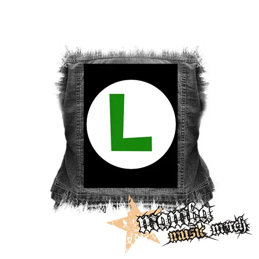 SUPER MARIO - Green Luigi Logo - chrbtová nášivka (36 x 27 cm)