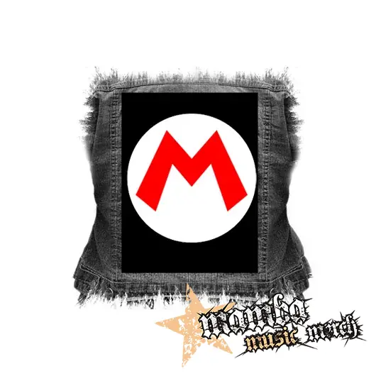 SUPER MARIO - Red Logo Crest - chrbtová nášivka (36 x 27 cm)