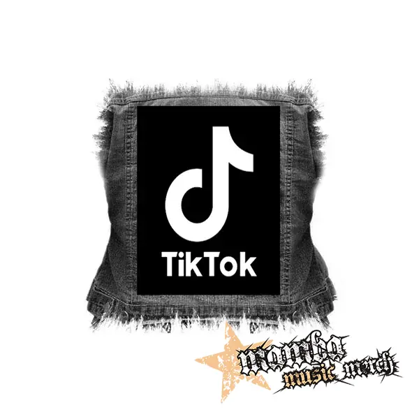 TIK TOK - Logo - chrbtová nášivka (36 x 27 cm)