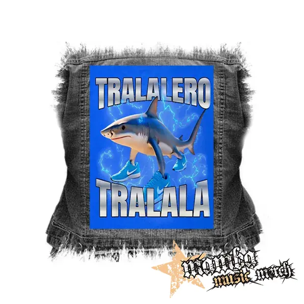 TRALALERO TRALALA - Blue Poster - chrbtová nášivka (36 x 27 cm)