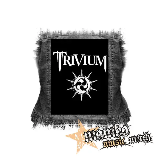 TRIVIUM - White Logo - chrbtová nášivka (36 x 27 cm)