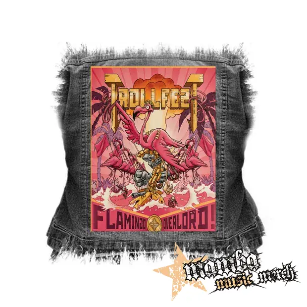 TROLLFEST - Flamingo Overlord - chrbtová nášivka (36 x 27 cm)