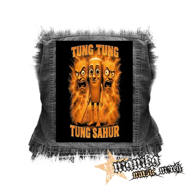 TUNG TUNG TUNG SAHUR - Poster Motive 2 - chrbtová nášivka (36 x 27 cm)