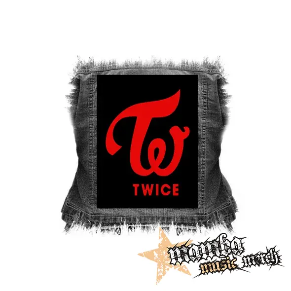 TWICE - Red Logo - chrbtová nášivka (36 x 27 cm)