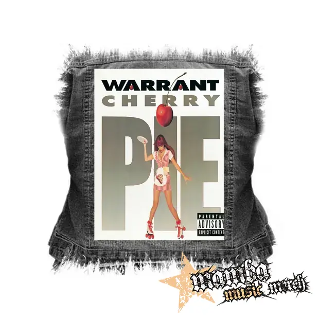 WARRANT - Cherry Pie - chrbtová nášivka (36 x 27 cm)
