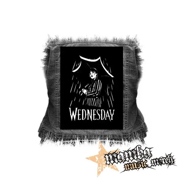 WEDNESDAY - Nevermore - chrbtová nášivka (36 x 27 cm)