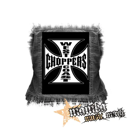 WEST COAST CHOPPERS - Logo - chrbtová nášivka (36 x 27 cm)
