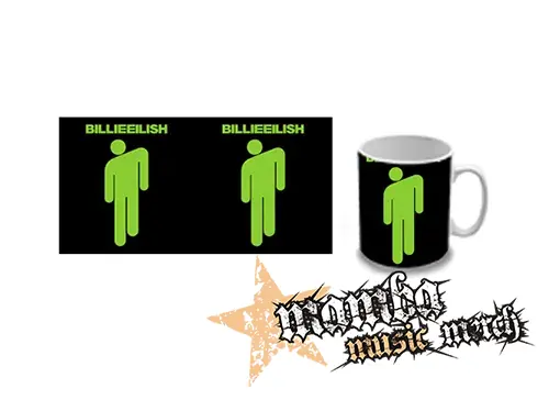Hrnček - BILLIE EILISH - Stickman Logo Green