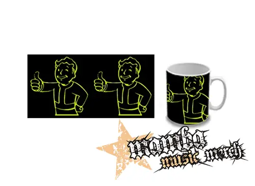 Hrnček - FALLOUT - Vault Boy Green Neon