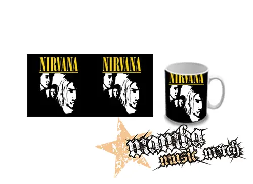 Hrnček - NIRVANA - Yellow Logo Band