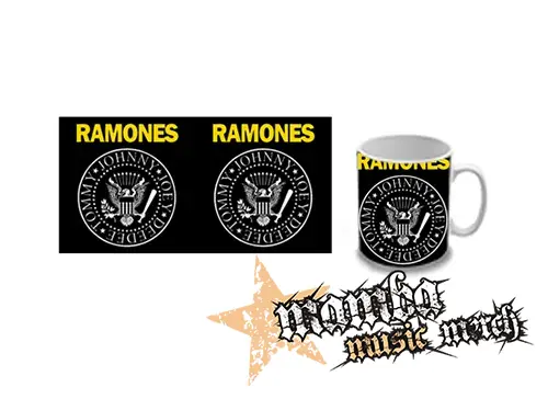 Hrnček - RAMONES - Yellow Logo White Symbol