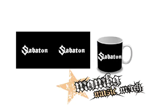 Hrnček - SABATON - Logo CIERNE
