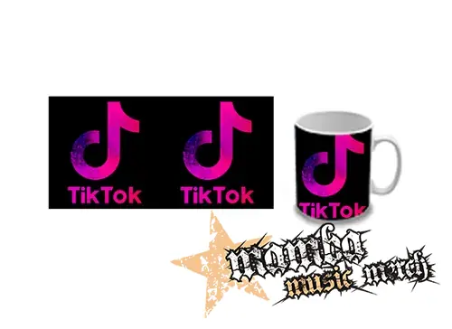 Hrnček - TIK TOK - Logo Rainbow