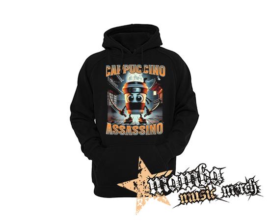 CAPPUCCINO ASSASSINO - Italian Brainrot Meme - čierna detská mikina