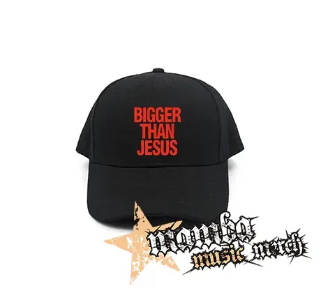 BIGGER THAN JESUS - čierna šiltovka