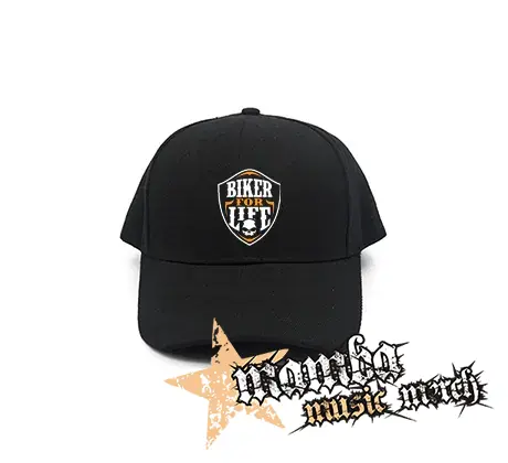 BIKER FOR LIFE - Skull Logo Crest - čierna šiltovka