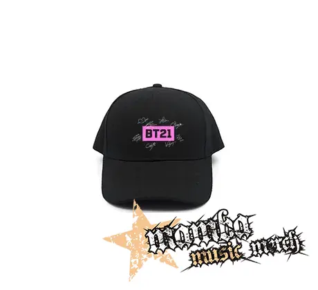 BT21 - Logo Signature - čierna šiltovka