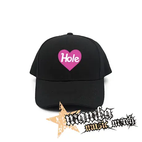 HOLE - Pink Logo Heart - čierna šiltovka