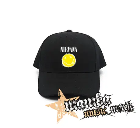 NIRVANA - Yellow Black Smile - čierna šiltovka