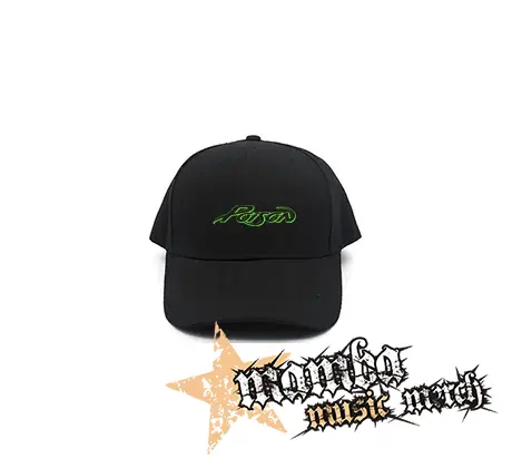 POISON - Logo Green - čierna šiltovka