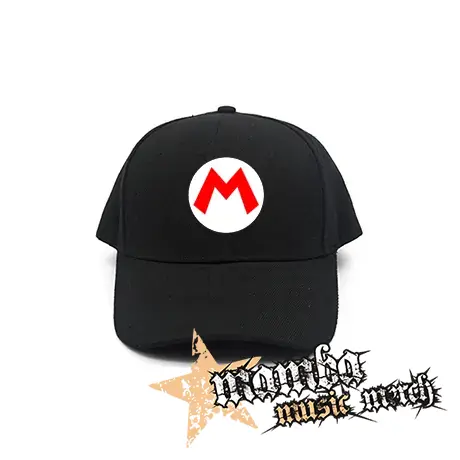 SUPER MARIO - Red Logo Crest - čierna šiltovka