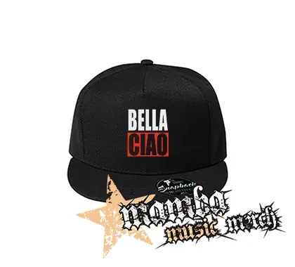 BELLA CIAO - čierna šiltovka model "Snapback"