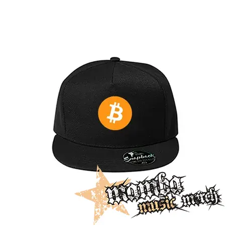 BITCOIN - Crest - čierna šiltovka model "Snapback"